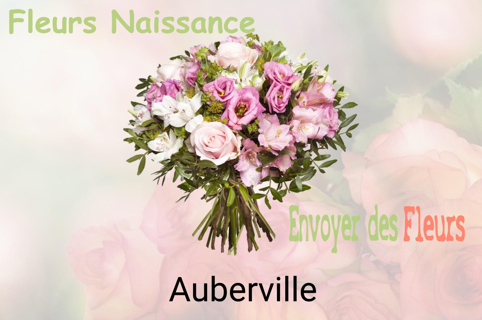 Bouquet de fleurs de naissance livré à Auberville