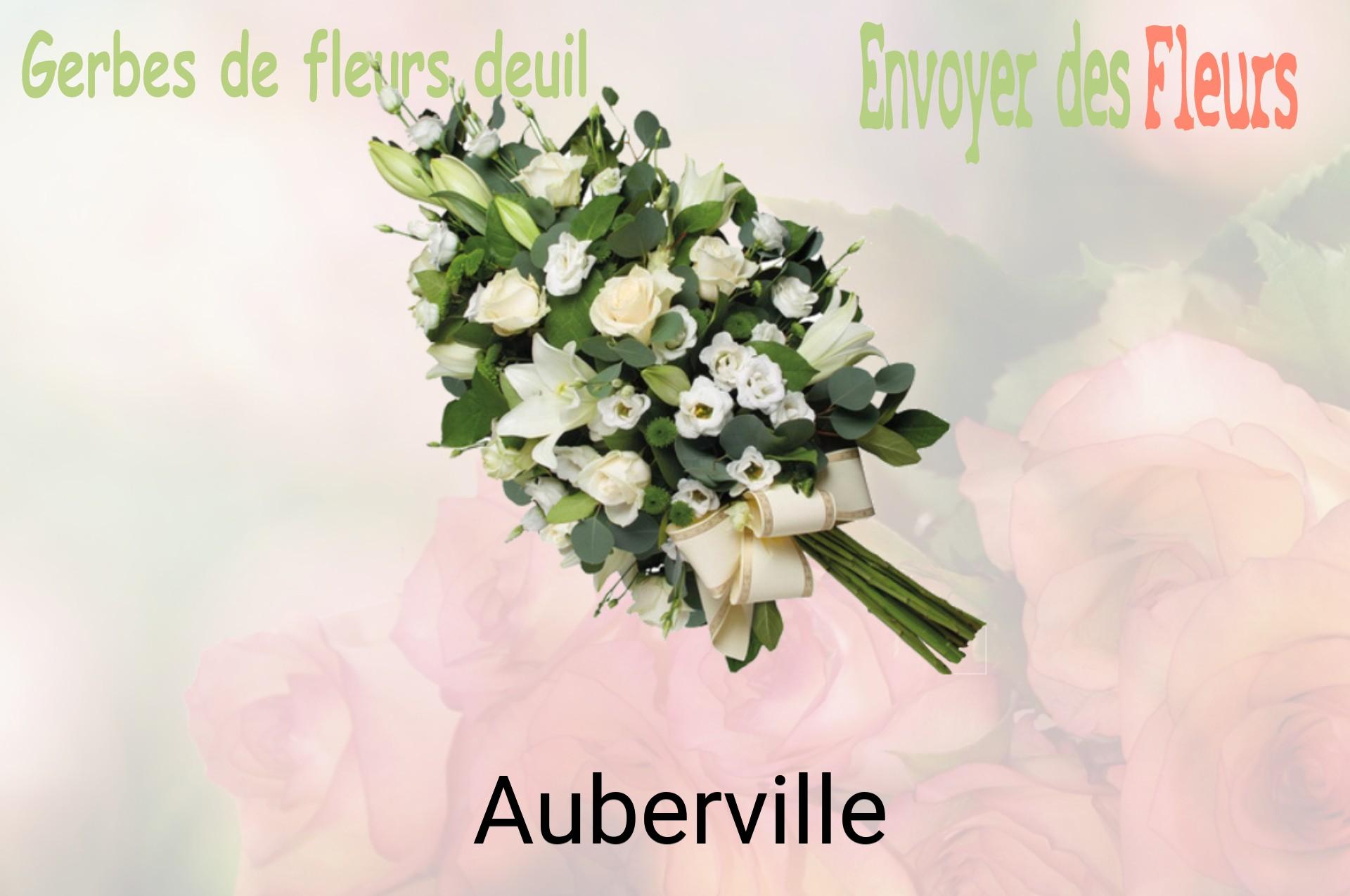 Gerbe de fleurs de deuil livrée à Auberville